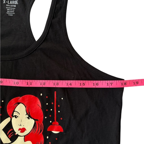 NWT CHARM SCHOOL REJECTS LONG BODY RACERBACK TANK RED AND BLACK SIZES S, L & XL - Picture 9 of 9